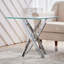 Shapiro Glass Top Cross Legs End Table
