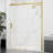 Rhodes Series 50 To 54 In. X 76 In. H Sliding Frameless Shower Door In Brushed Gold With Tsunami Guard Tempered Glass-119471081