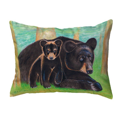  Bear and Cub Indoor/Outdoor Lumbar Pillow