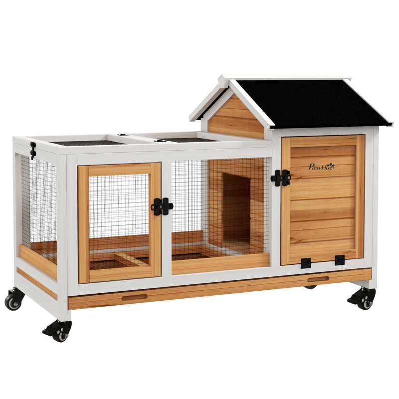 Weather Resistant Rabbit Hutch, Wood