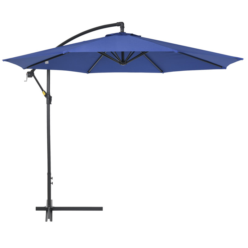 Parasol en porte-à-faux 117,6 po Dowd, Bleu