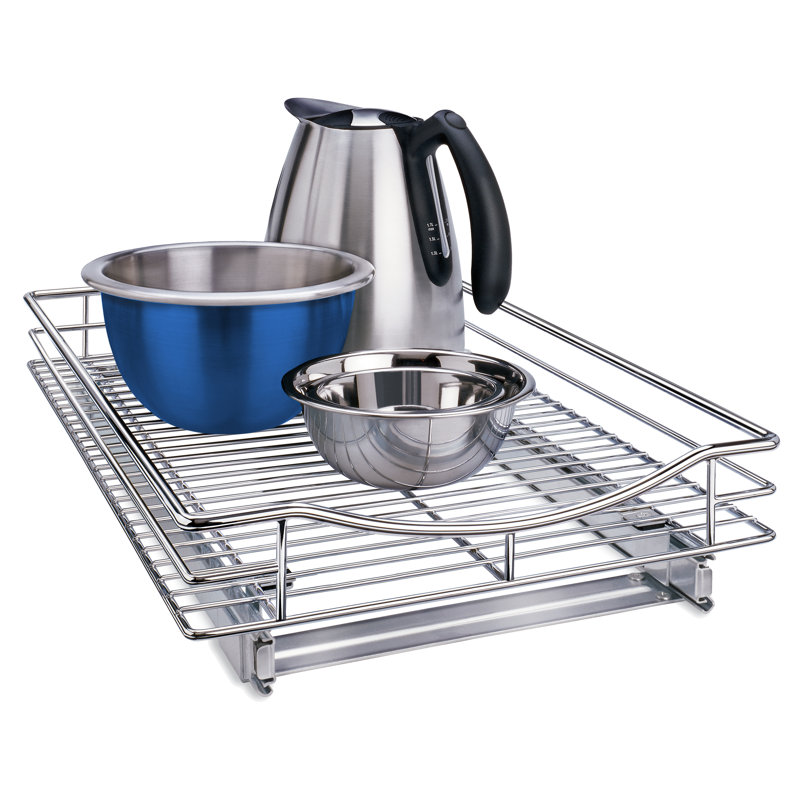 Chrome 11" x 18" Slide Out Cabinet Organizer