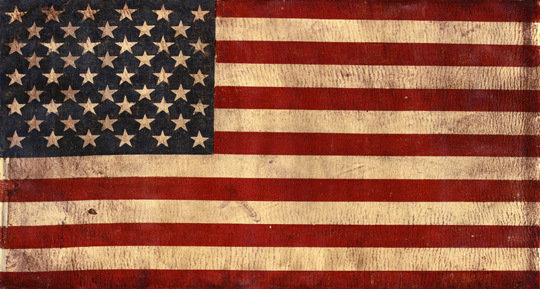 Oversized American Flag Print
