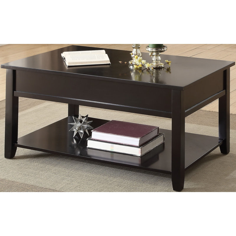 Wessels Single Coffee Table, Black, 19" H x 40" L x 24" W