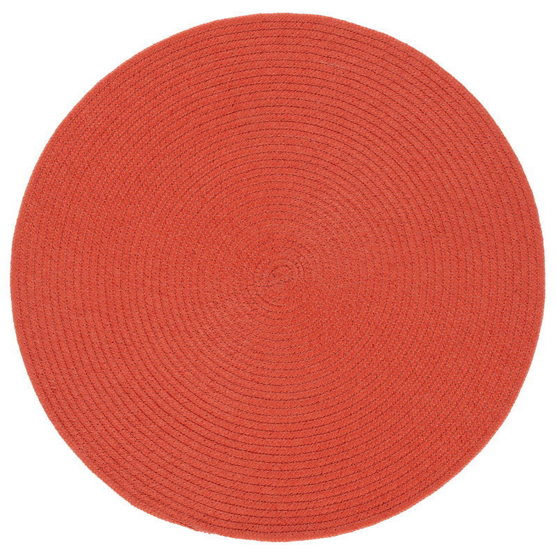 Braided Hand Woven Performance Solid Color Rug, Round 3'