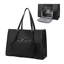 Sac fourre-tout isotherme isolé pour femme - Sac de travail en cuir de polyuréthane noir 16,5 po