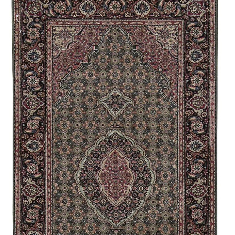 Hand-Knotted High-Quality Black Runner