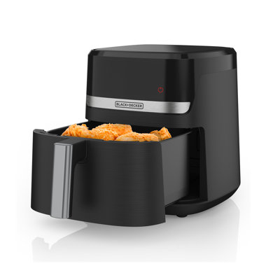 Friteuse à air de 4 pte avec minuterie avec arrêt automatique et rappel de secouage, écran tactile numérique à DEL et 9 préréglages, 1300 W, pièces lavables au lave-vaisselle