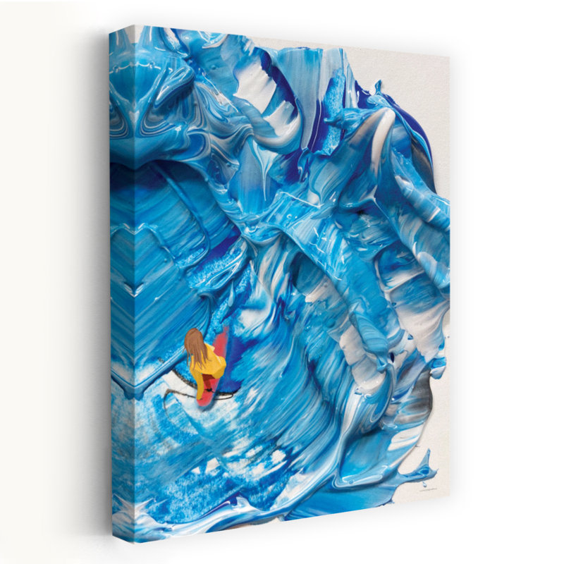 L'eau est belle, art côtier abstrait, 24" H x 16" W