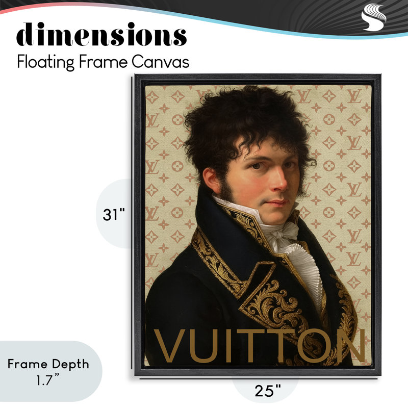 Cadre flottant «Glam Gentleman In Spring», design par Grotto Studios, Cadre flottant noir de jais, H 31 po x l 25 po