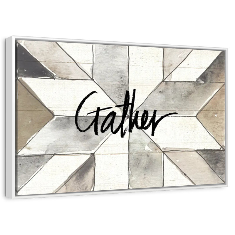 Farm Memories Gather, Cadre flottant blanc, 31 po x 21 po