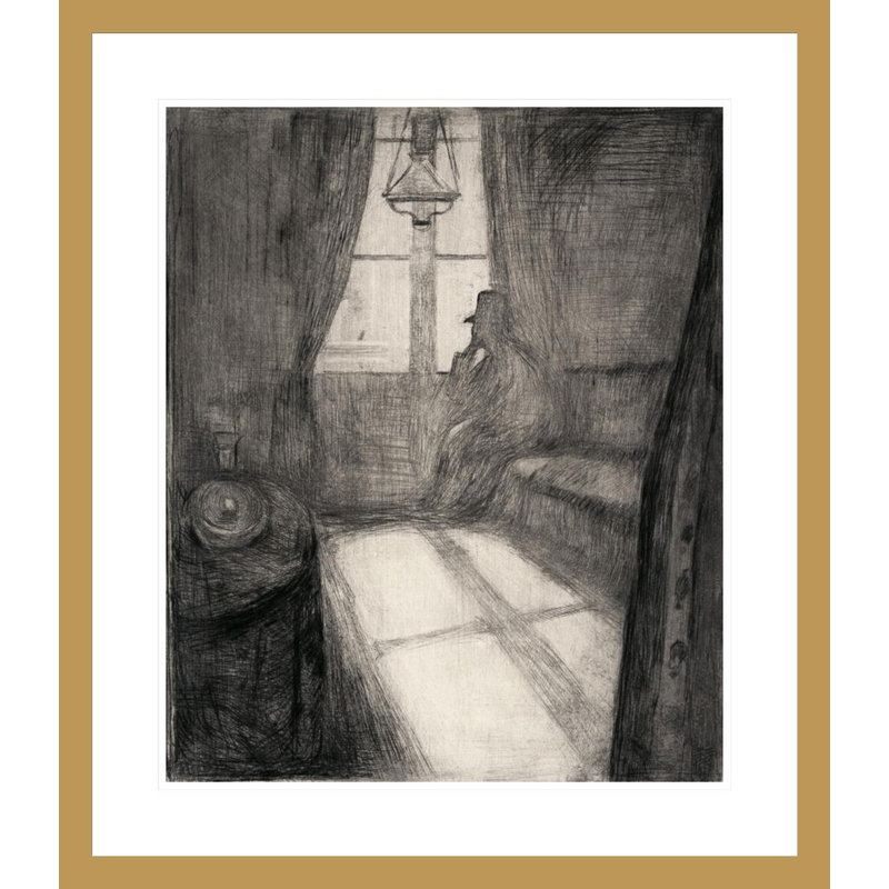 «Moonlight (Night in Saint-Cloud)» par Edvard Munch, impression giclée encadrée, H 27,1 po x l 23,5 po