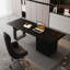 Bureau rectangulaire noir massif + bois manufacturé + acrylique avec 2 tiroirs-2048177629-2048177631