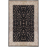 Elegance Oriental Area Rug in Black/Ivory