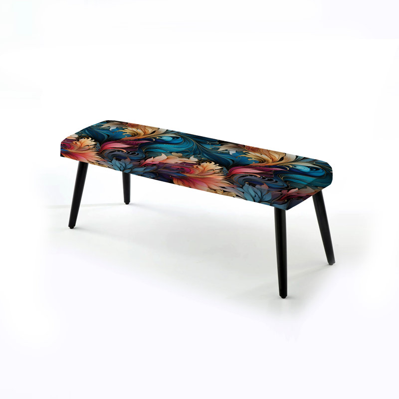 Ethereal Enchantment Paisley - Banc rembourré noir