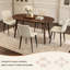 Ensemble de table de salle à manger 63 po, table de cuisine moderne avec 4 chaises rembourrées, ensemble de table 5 pièces pour la salle à manger, appartement-1476115850-1476115852