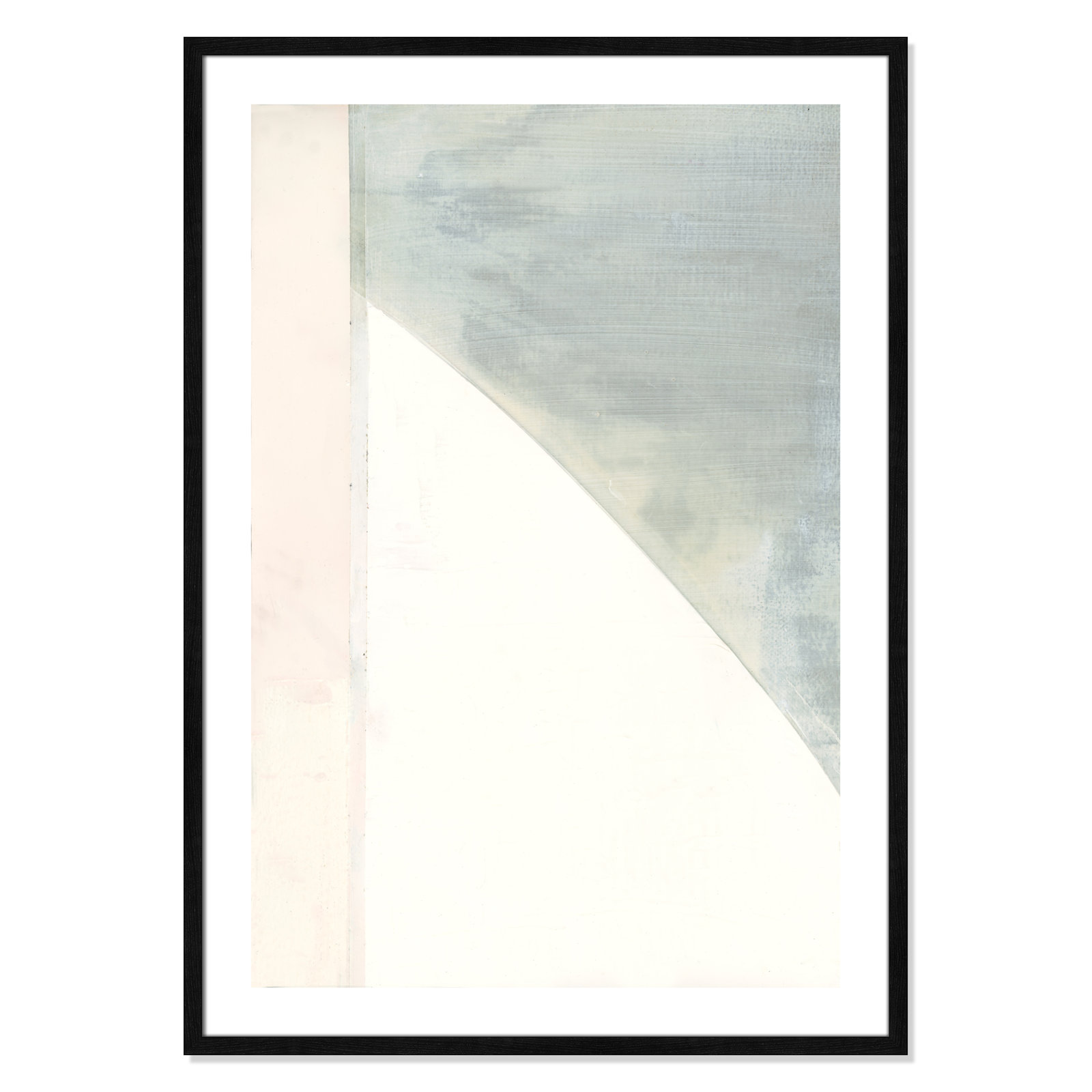 In Neutral I - Painting Print, 41.5" H x 29.5" W x 0.75" D, Black Wood Framed Paper