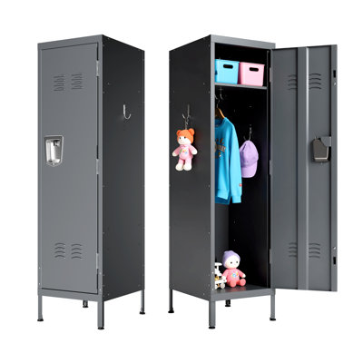 Metal Storage Locker, Lockable Employees Metal Locker with Door for Home, School, Office, Gym