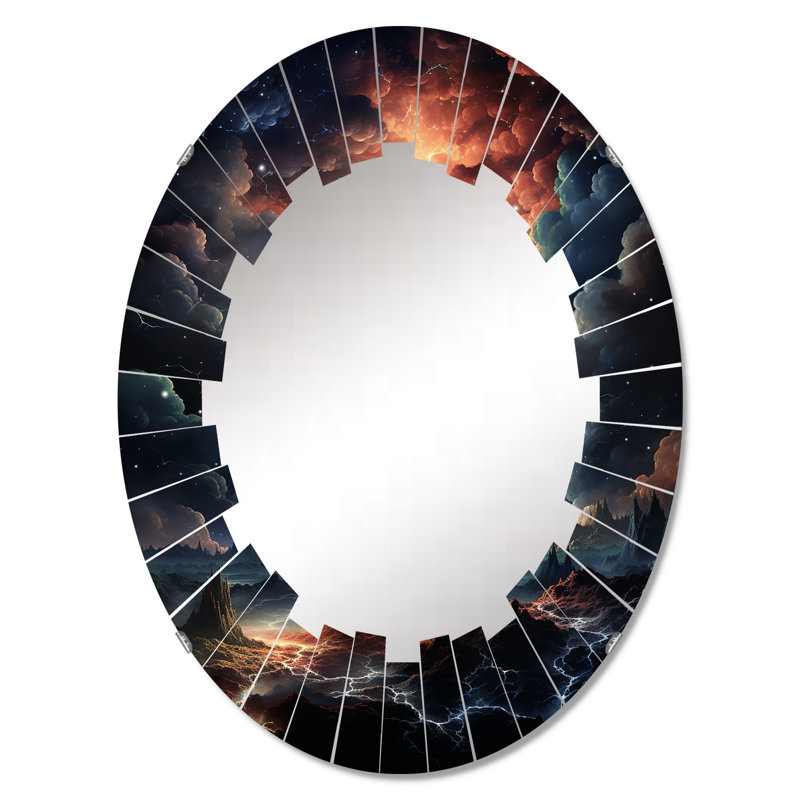 Euphonie - Miroir mural galaxie ovale, 30 po x 20 po