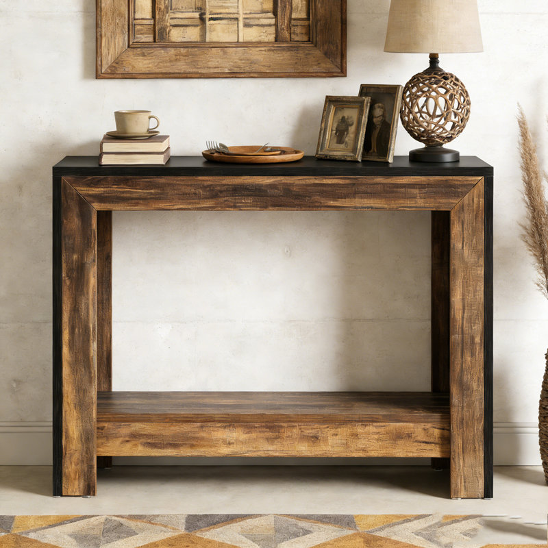 Table de canapé avec rangement ouvert Farmhouse
