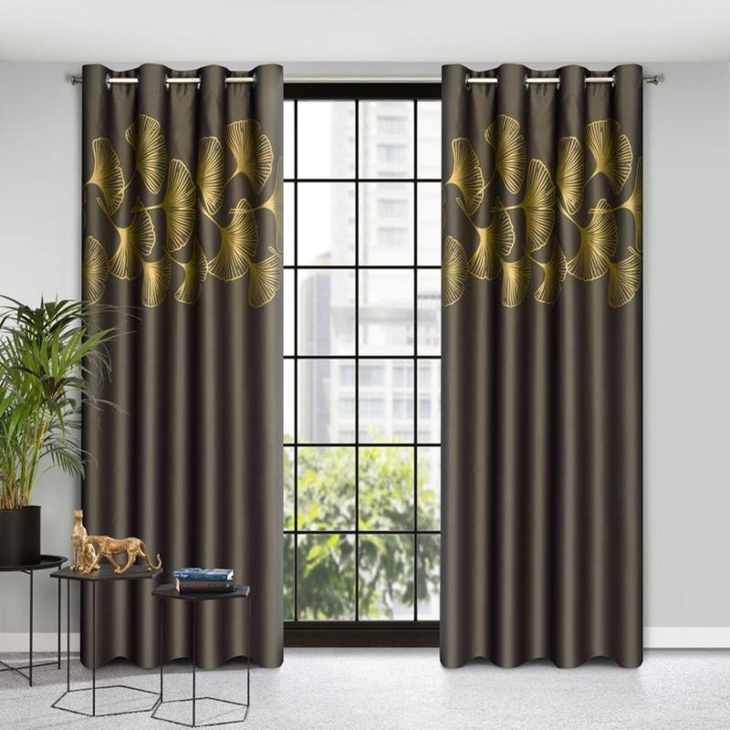 Blackout Curtain Single Panel, Brown