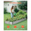 Lit de jardin surélevé en métal Galvalume, grande boîte à fleurs rectangulaire de 12 x 4 x 1 pi pour la culture et l'aménagement extérieur