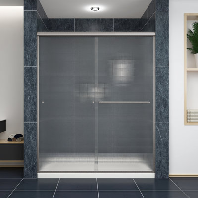 Porte de douche demi-cadre l 60 po x H 72 po