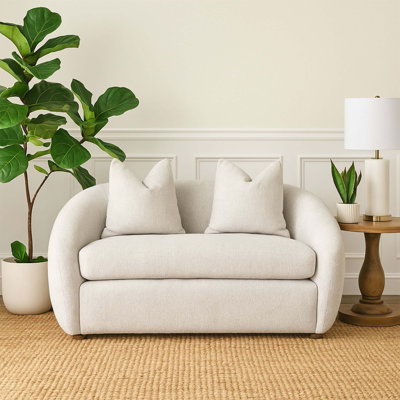 Mendocino Beach Fabric Loveseat With 2 Pillows, Durable And Comfortable For Modern Living Spaces
