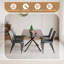Ensembles de tables de salle à manger extensibles avec verre et métal, conception moderne peu encombrante pour les petites cuisines