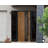Front Exterior Prehung Steel Door Deux 6678 Natural Oak 2 Side Exterior Windows Sidelites/ Entry Metal Modern Painted W14+36+14 x H80 Left hand Inswing-98196103-98196101