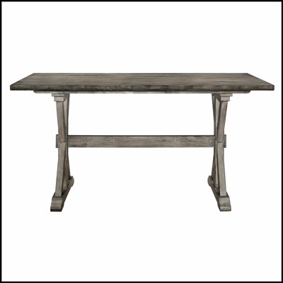 Table de salle à manger à hauteur de comptoir en X avec plateau spacieux et conception durable, parfaite pour les maisons modernes et les petits espaces.