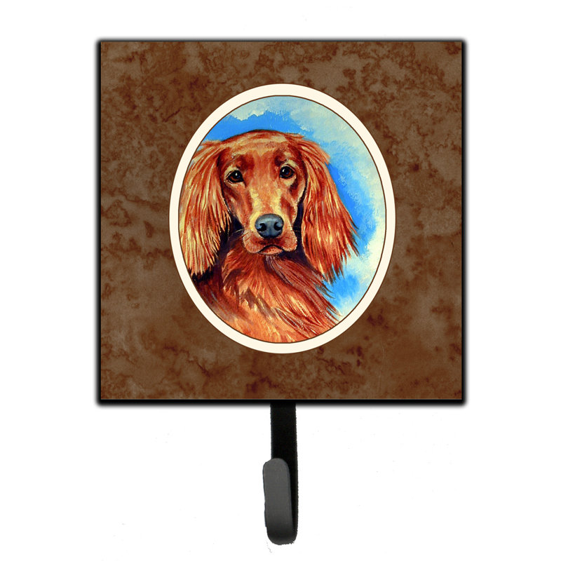 Pelin Metal Wall Organizer with Key Hooks, Brown/Salmon/Blue, Irish Setter