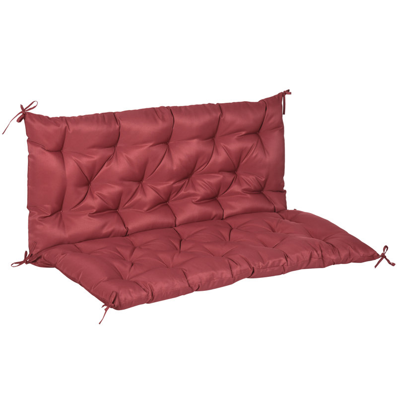Coussin de dossier / siège d'extérieur, Rouge, L 47,2 po x P 21 po