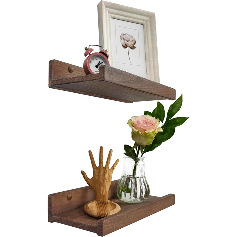 Bovian Floating Shelf, Brown, 30.50" H x 13.60" W x 5.60" D