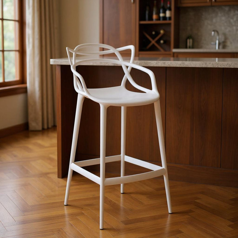 Chaise de bar 31 po, Blanc