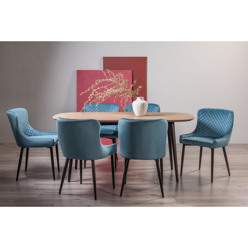 6 - Person Dining Set, Petrol Blue