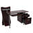Latitude Run® Stylish Computer Desk with Storage, Chocolate