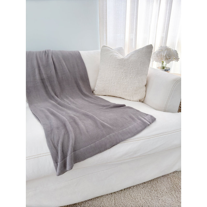 Harbor Knit Throw, Classic Grey