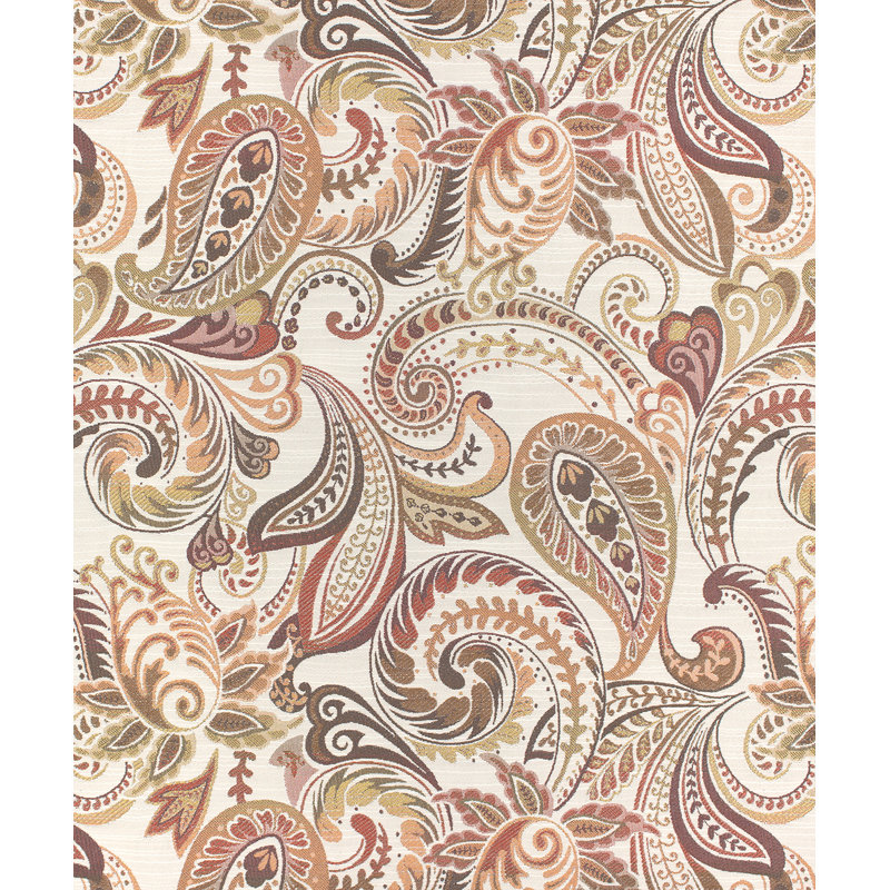 Performance 53% Polyester (S), 47% Polyester (F) Faux leather Fabric, Ginger White/Ivory