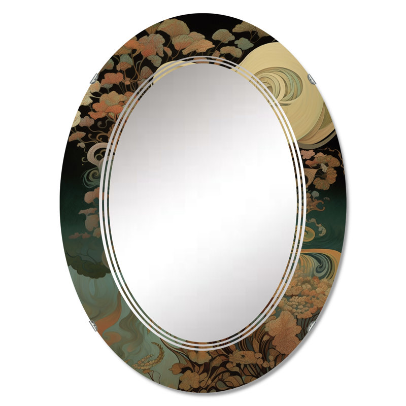 Prioleau - Miroir mural moderne ovale, 30 po x 20 po