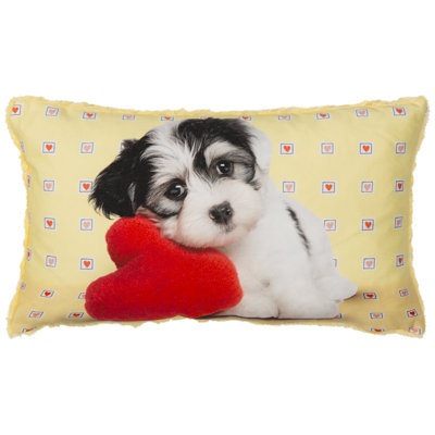 Puppy Heart Cotton Lumbar Pillow