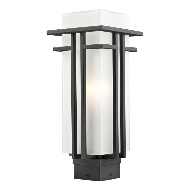 Tête de lanterne noire 1 lumière Driden, H 15,75 po x P 6,5 po