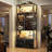 Bar Cabinet with Power Outlets, 6-Tiers Storage Cabinet Coffee Bar-661535896