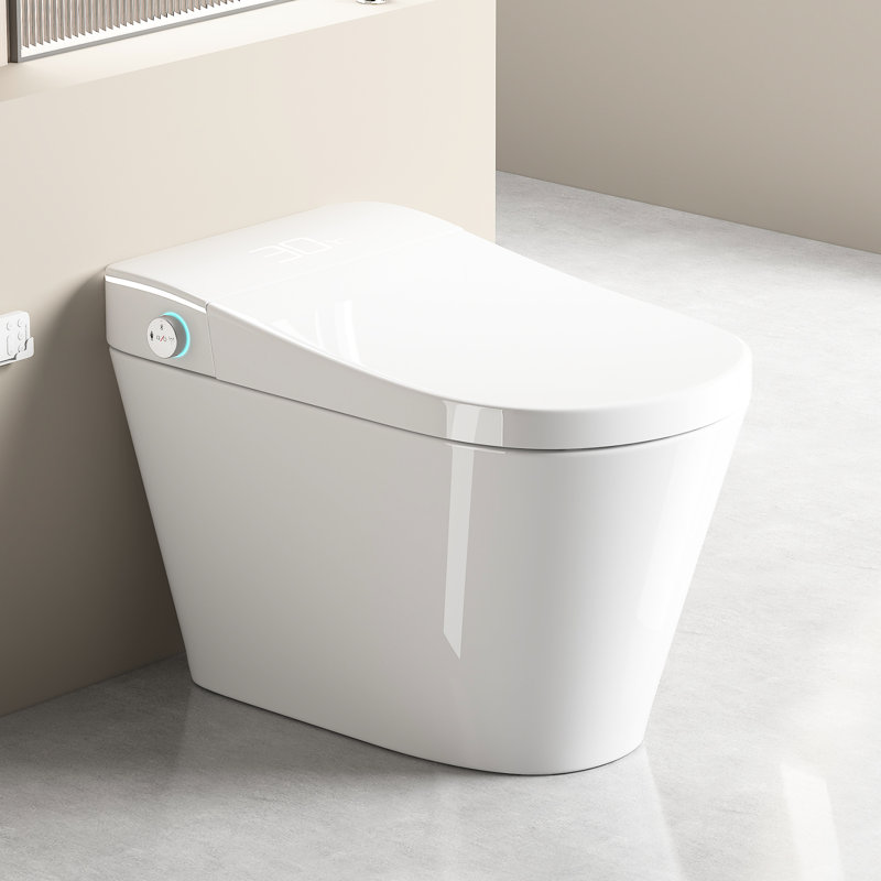 One Piece Bidet Toilet With Auto Close Seat, Siphonic Jet For Clean Flush, Warm Water Supply And Multiple Flushing Methods Smart Dryer, Seat Lid, Washing Options Temperature Adjustment