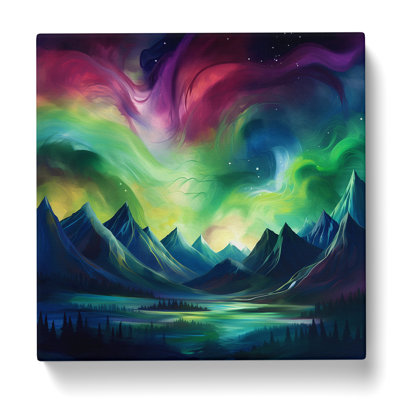 Northern Lights Abstract - Wrapped Canvas