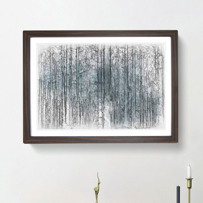 Forest in the Blue - Picture Frame Graphic Art Print