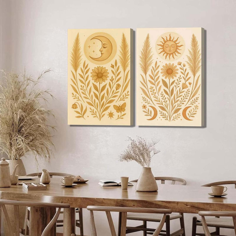 2 Piece Wrapped Canvas Print, 60 cm H x 40 cm W