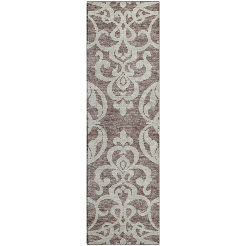 Premium Machine Washable Prisco Taupe Rug, Runner 2'3" x 7'6"