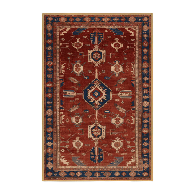 Machine Washable Persian Brown Area Rug, Runner 2' x 4'