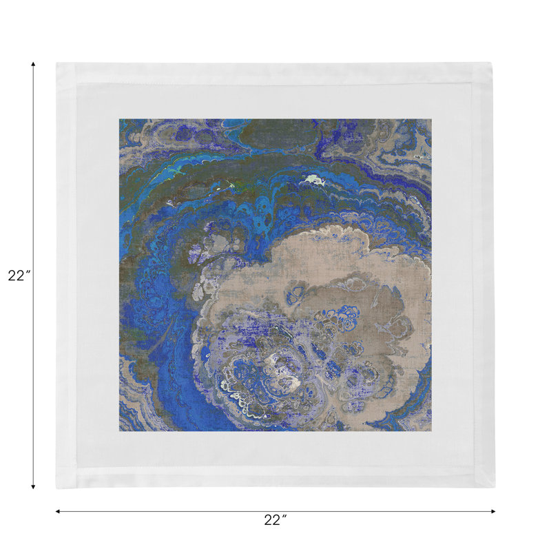 Agate Cotton Sateen Dinner Napkins, Sodalite